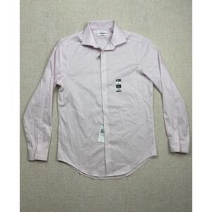 Calvin Klein mens slim fit Button up dress shirt size medium / M Light Pink